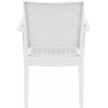 Krzesło ogrodowe rattanowe Ibiza białe Siesta