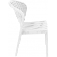 Krzesło ogrodowe rattanowe Dayton białe Siesta