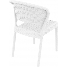 Krzesło ogrodowe rattanowe Dayton białe Siesta
