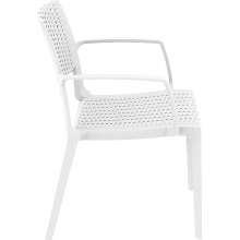 Krzesło ogrodowe rattanowe Capri białe Siesta