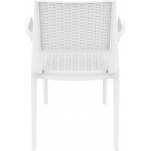 Krzesło ogrodowe rattanowe Capri białe Siesta