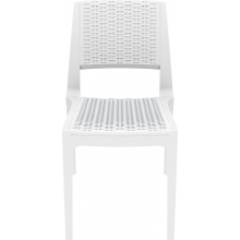 Krzesło ogrodowe rattanowe Verona białe Siesta
