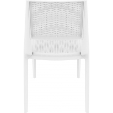 Krzesło ogrodowe rattanowe Verona białe Siesta