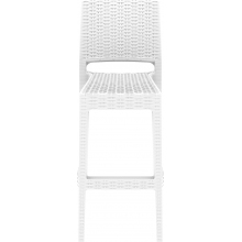 Krzesło barowe technorattanowe JAMAICA 75 biały Siesta