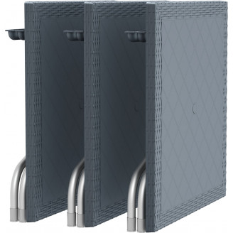 Stół ogrodowy plastikowy Forza Rattan 80x80 brązowy Siesta