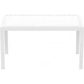 Stół ogrodowy technorattan Orlando 140x80 biały Siesta 2