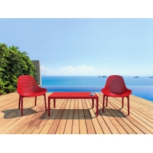 Fotel plastikowy ogrodowy Sky Lounge czerwony Siesta