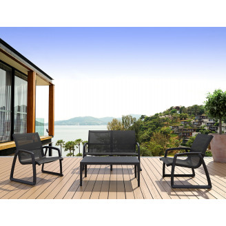 Stolik tarasowy Sky 100x60 czarny Siesta