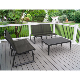 Stolik tarasowy Sky 100x60 czarny Siesta