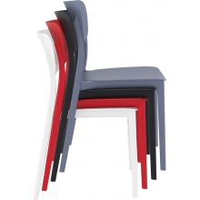 Krzesło z tworzywa Monna białe Siesta