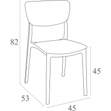 Krzesło z tworzywa Monna oliwkowe Siesta