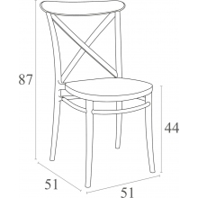 Krzesło z tworzywa Cross beżowe Siesta