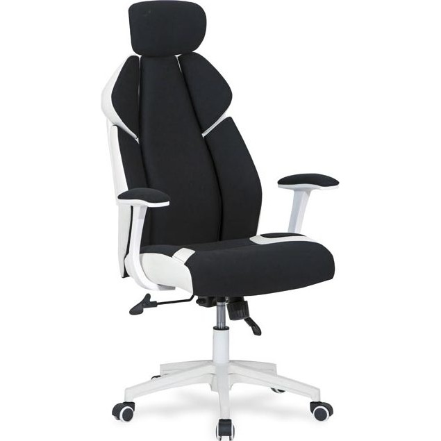 Fotel komputerowy dla gracza CHRONO biało-czarny Halmar do biurka.