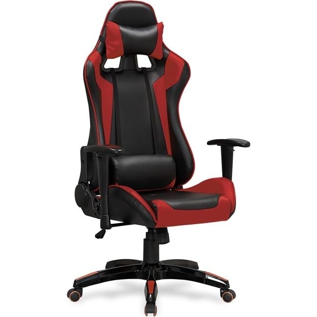 Fotel komputerowy dla gracza DEFENDER czarno-czerwony Halmar do biurka.