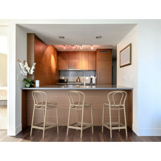 Krzesło barowe plastikowe Victor 65 beżowe Siesta