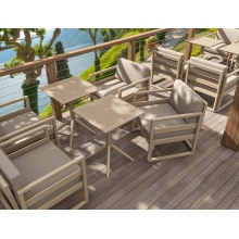 Fotel ogrodowy z tworzywa Mykonos beżowy Siesta