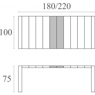 Stół ogrodowy rozkładany Vegas 180x100 biały Siesta