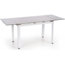 Stół rozkładany szklany ALSTON 120x80 beżowy/biały Halmar