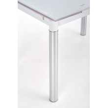 Stół rozkładany szklany LOGAN II 96x70 biały/chrom Halmar