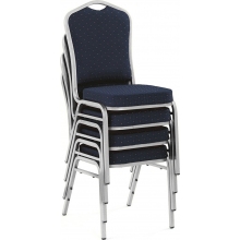 Krzesło weselne tapicerowane K66S niebieski/srebrny Halmar