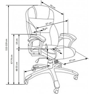 Fotel gabinetowy DESMOND popielaty Halmar