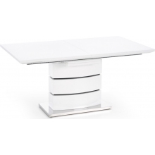 Stół rozkładany na jednej nodze NOBEL 160x90 biały/czarny Halmar do kuchni.