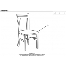 Krzesło drewniane tapicerowane HUBERT8 białe/Inari 23 Halmar