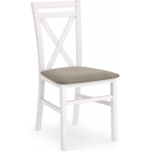 Krzesło drewniane tapicerowane DARIUSZ białe/Inari 23 Halmar