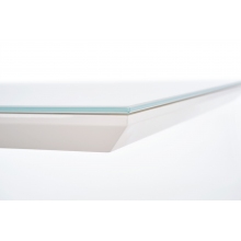 Stół szklany prostokątny NEXUS 160x90 biały/dąb sonoma Halmar