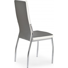 Krzesło nowoczesne z ekoskóry K210 popiel/biały Halmar