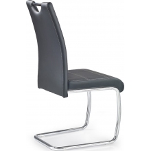 Krzesło nowoczesne z ekoskóry na płozie K211 czarne Halmar