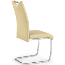 Krzesło nowoczesne z ekoskóry na płozie K211 beżowe Halmar