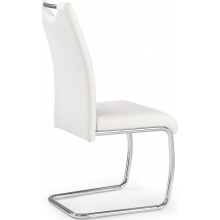 Krzesło nowoczesne z ekoskóry na płozie K211 białe Halmar