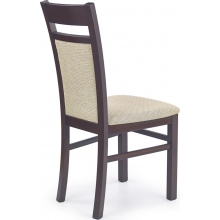 Krzesło drewniane tapicerowane GERARD2 ciemny orzech Halmar