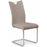 Krzesło nowoczesne z ekoskóry na płozie K224 cappuccino Halmar do jadalni, kuchni i salonu.