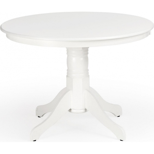 Stół okrągły na jednej nodze GLOSTER 106 biały Halmar do salonu, kuchni i jadalni.