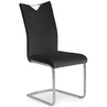 Krzesło nowoczesne z ekoskóry na płozie K224 czarne Halmar do jadalni, kuchni i salonu.