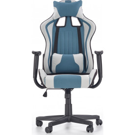 Fotel komputerowy dla gracza CAYMAN jasno popielaty/turkusowy Halmar do biurka. 2