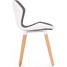 Krzesło tapicerowane pikowane K277 biały/popiel Halmar