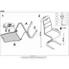 Krzesło nowoczesne z ekoskóry K291 białe Halmar