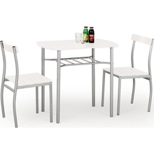 Zestaw stół + 2 krzesła LANCE białe Halmar do kuchni.