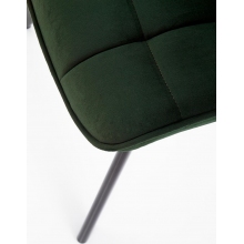 Krzesło tapicerowane pikowane K332 ciemno zielone Halmar
