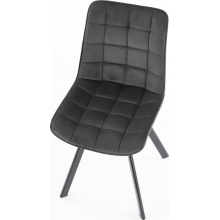 Krzesło tapicerowane pikowane K332 ciemny popiel Halmar