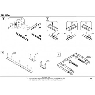 Ława kawowa industrialna Tuluza 120x55 orzech Halmar