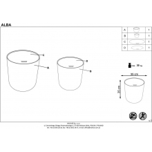 Zestaw okrągłych stolików kawowych Alba 39 biały/szary Halmar