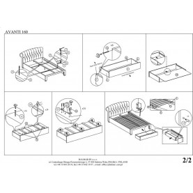Stylowe Łóżko tapicerowane pikowane Avanti 160 popiel Halmar do sypialni. 2