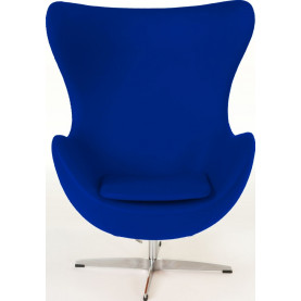 Designerski Fotel obrotowy Jajo atramentowy kaszmir Premium D2.Design do salonu i sypialni. 2