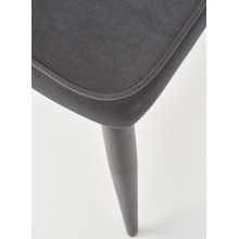 Krzesło welurowe pikowane K365 popiel Halmar