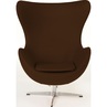 Designerski Fotel obrotowy Jajo brązowy kaszmir Premium D2.Design do salonu i sypialni.