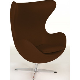 Designerski Fotel obrotowy Jajo brązowy kaszmir Premium D2.Design do salonu i sypialni. 2
